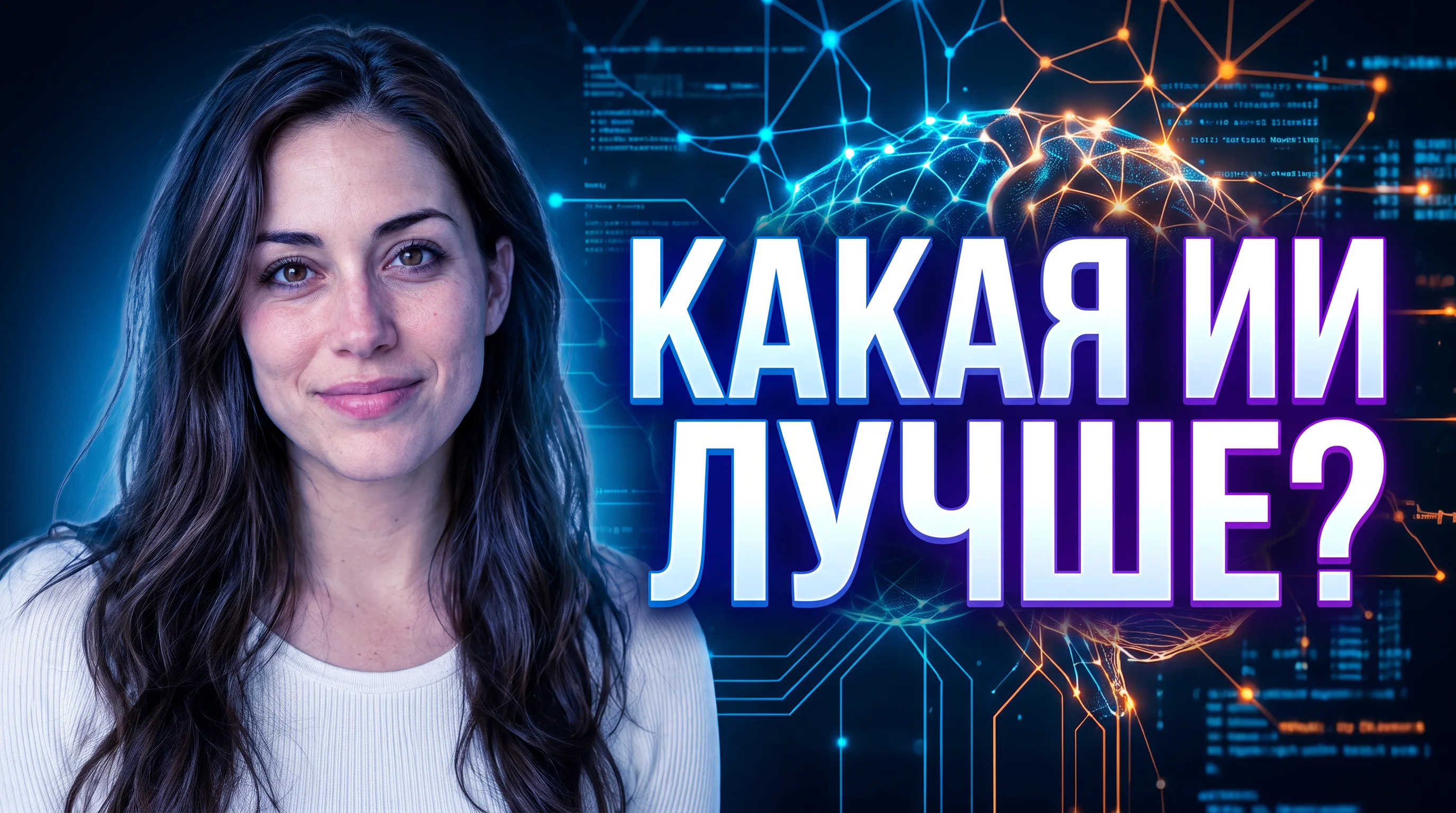 Горизонтальное превью 16 на 9 от Nano Banana Pro с мозгом на фоне
